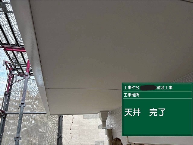 明石市の戸建て　軒天の施工完了